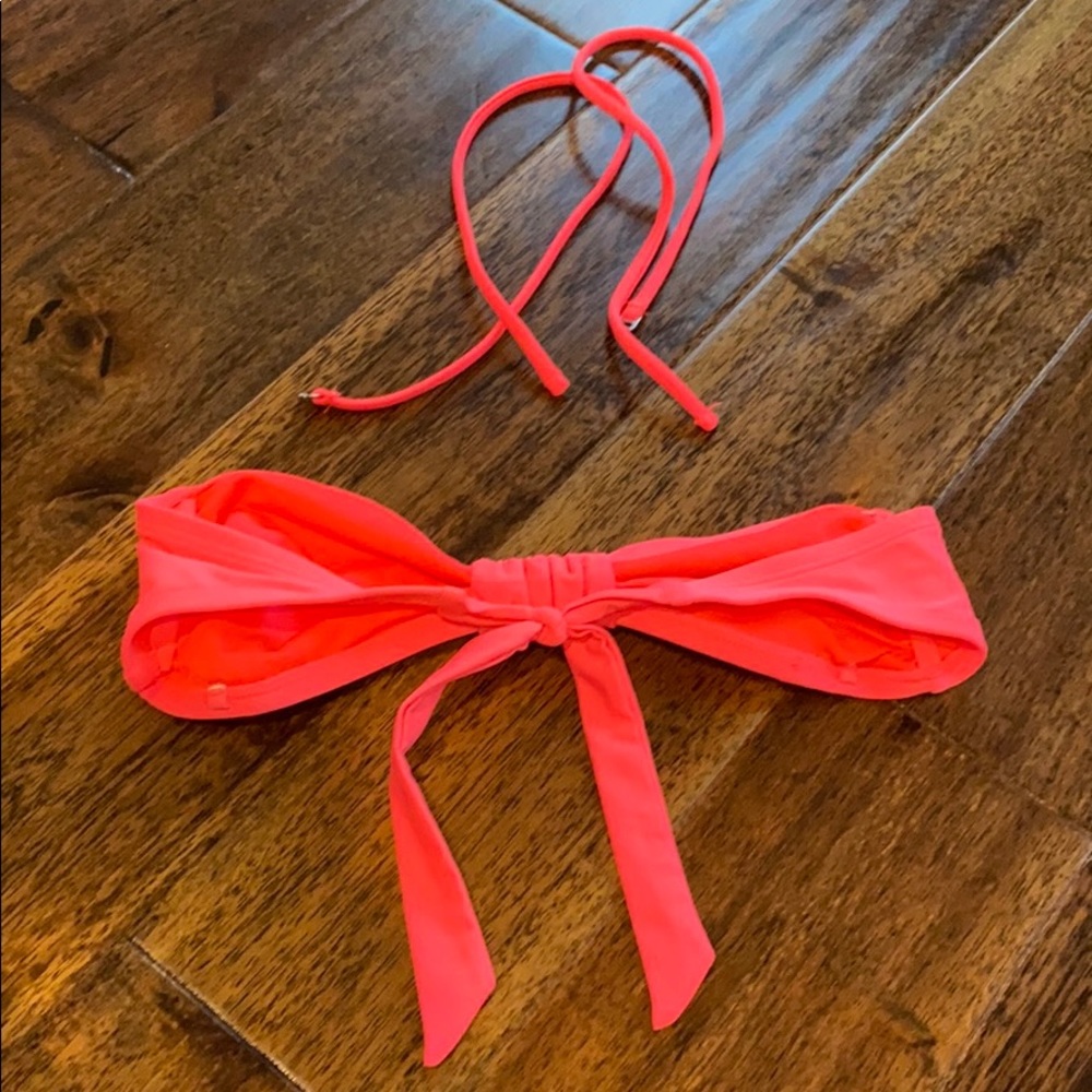 Neon pink bikini top